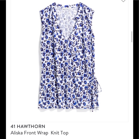 41 Hawthorn Tops - NWOT Front Wrap Knit Top from Stitch Fix size L